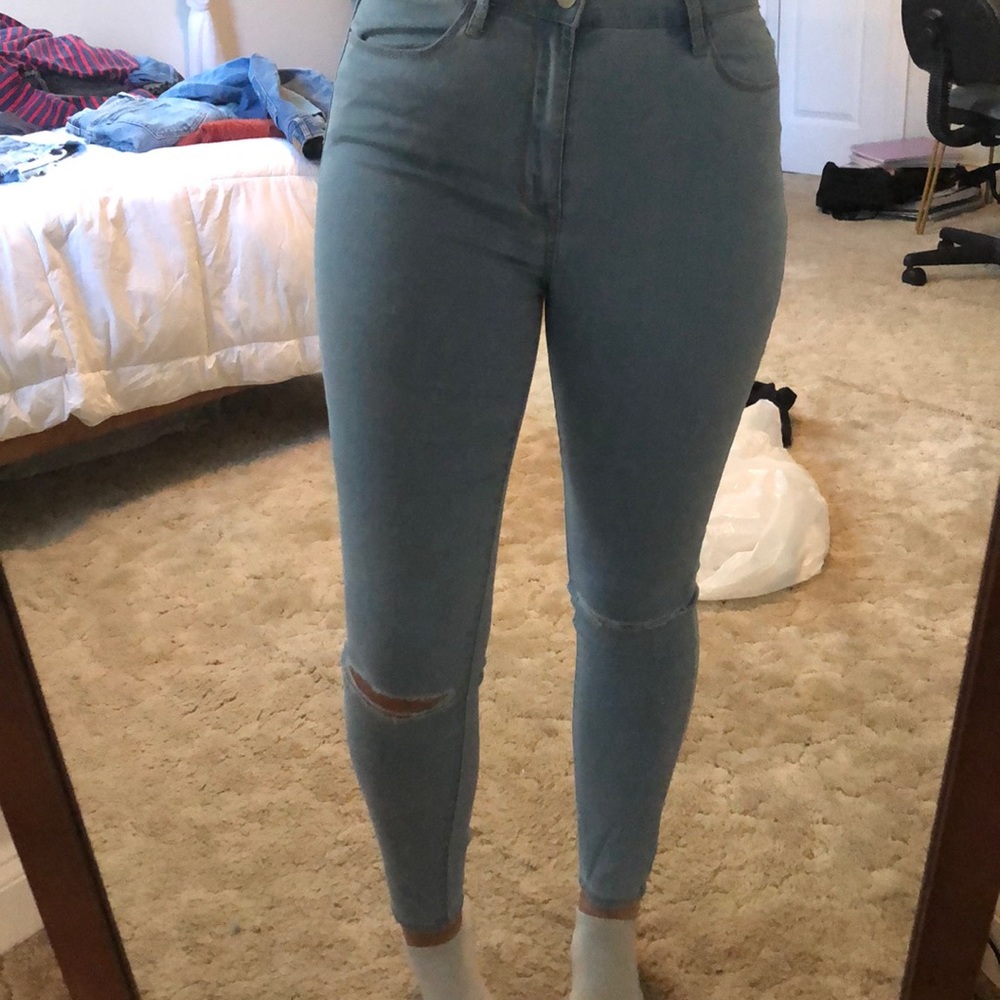 Light denim jeans